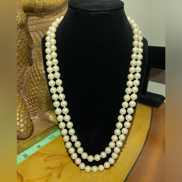 Vintage double strand faux pearls necklace - Picture 10 of 13